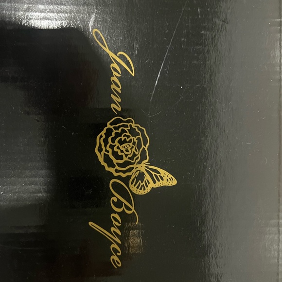 Joan Boyce satin slippers with jewel studs on kitten heel. - Picture 10 of 14